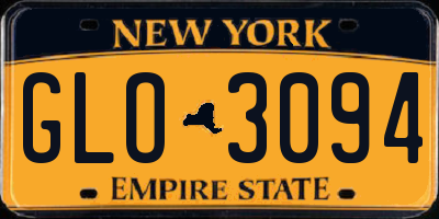 NY license plate GLO3094