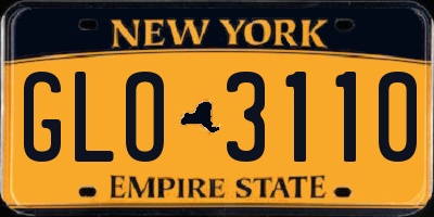 NY license plate GLO3110