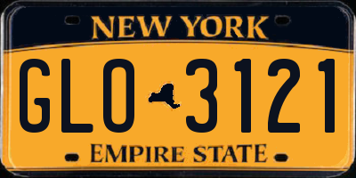 NY license plate GLO3121