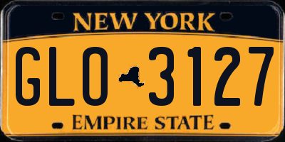NY license plate GLO3127