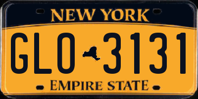 NY license plate GLO3131