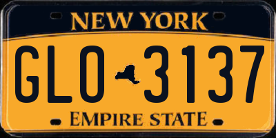NY license plate GLO3137