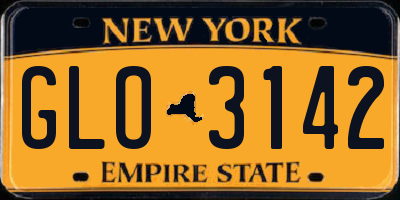 NY license plate GLO3142