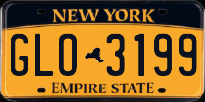 NY license plate GLO3199