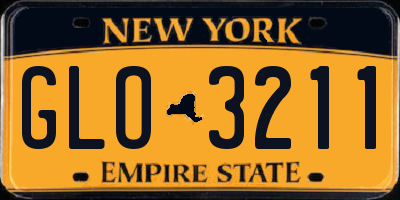NY license plate GLO3211