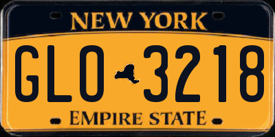NY license plate GLO3218