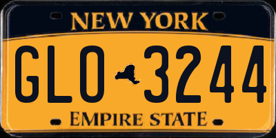 NY license plate GLO3244