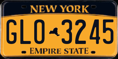 NY license plate GLO3245