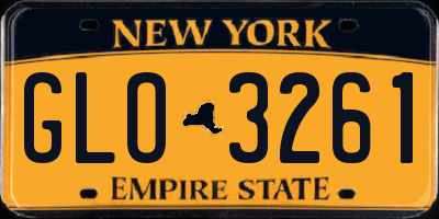 NY license plate GLO3261