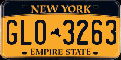 NY license plate GLO3263
