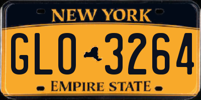 NY license plate GLO3264