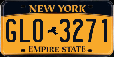 NY license plate GLO3271