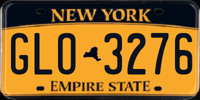 NY license plate GLO3276