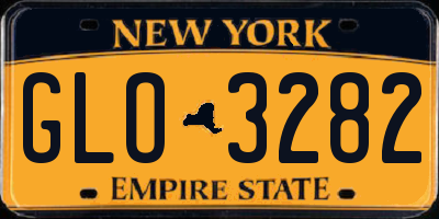 NY license plate GLO3282