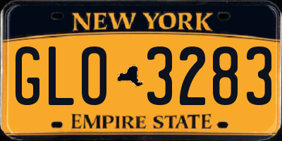 NY license plate GLO3283