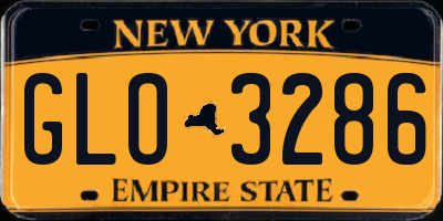 NY license plate GLO3286