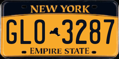 NY license plate GLO3287