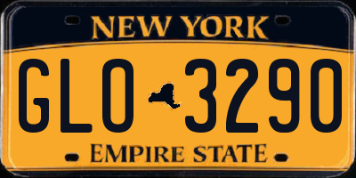 NY license plate GLO3290
