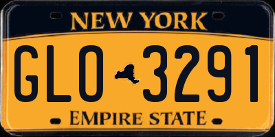 NY license plate GLO3291