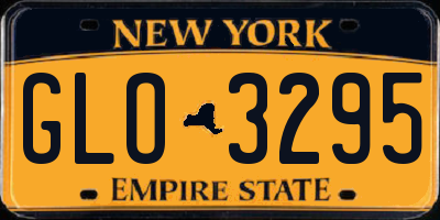 NY license plate GLO3295