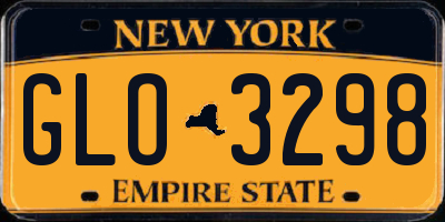 NY license plate GLO3298