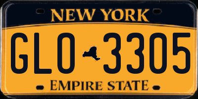 NY license plate GLO3305