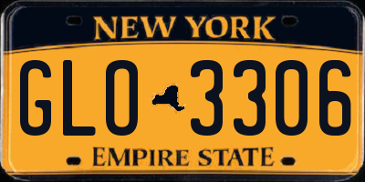 NY license plate GLO3306