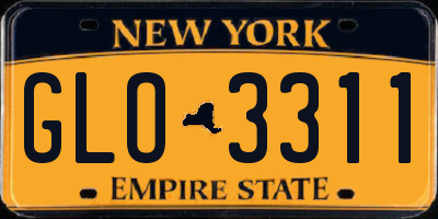 NY license plate GLO3311