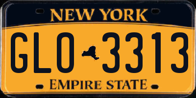 NY license plate GLO3313