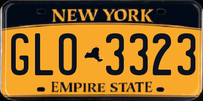 NY license plate GLO3323