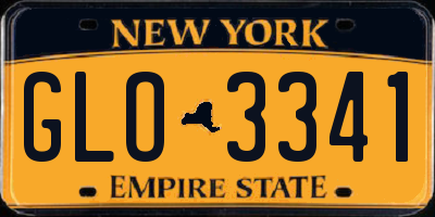 NY license plate GLO3341