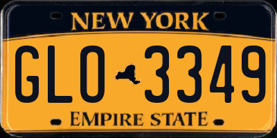 NY license plate GLO3349