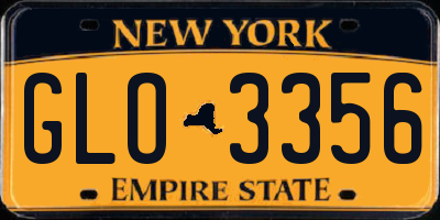NY license plate GLO3356