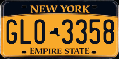 NY license plate GLO3358