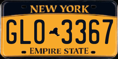 NY license plate GLO3367