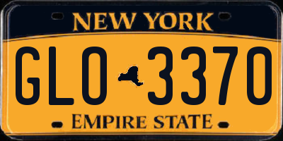 NY license plate GLO3370