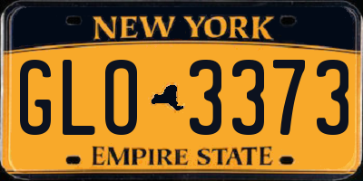NY license plate GLO3373