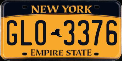 NY license plate GLO3376
