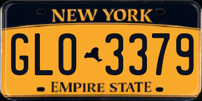 NY license plate GLO3379