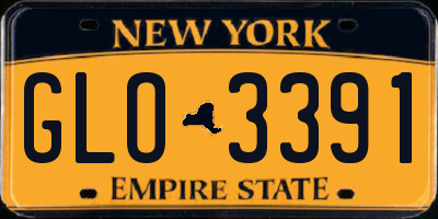 NY license plate GLO3391