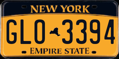 NY license plate GLO3394