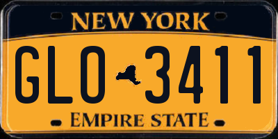 NY license plate GLO3411
