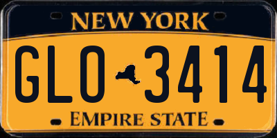 NY license plate GLO3414