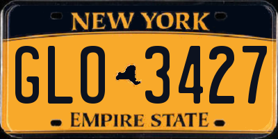 NY license plate GLO3427