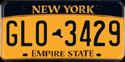 NY license plate GLO3429