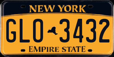 NY license plate GLO3432