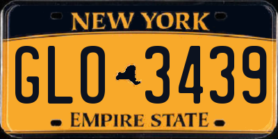 NY license plate GLO3439