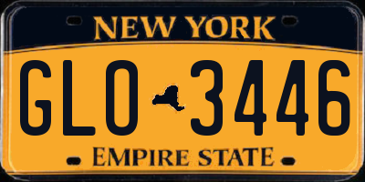 NY license plate GLO3446