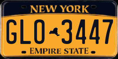 NY license plate GLO3447