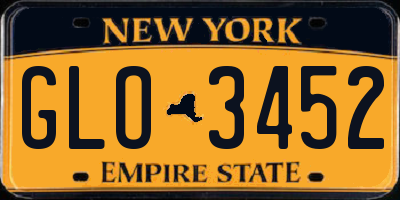 NY license plate GLO3452